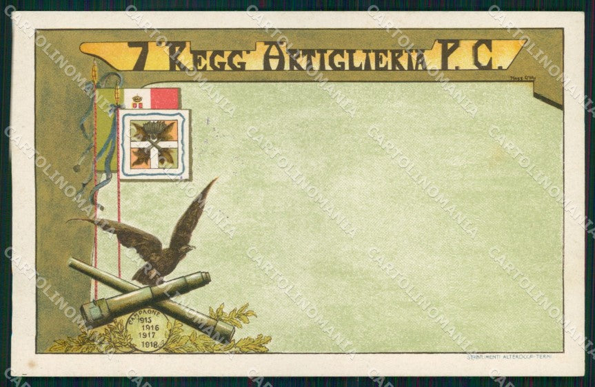 Militari 7° Reggimento Artiglieria Pesante Campale cartolina XB6408 – fronte