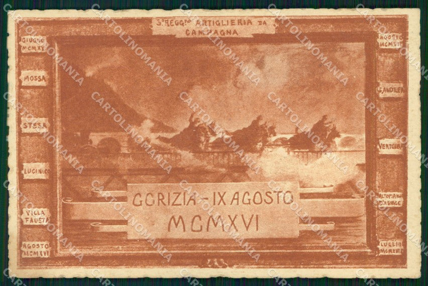 Militari 3° Reggimento Artiglieria da Campagna Gorizia cartolina XB6418 – fronte