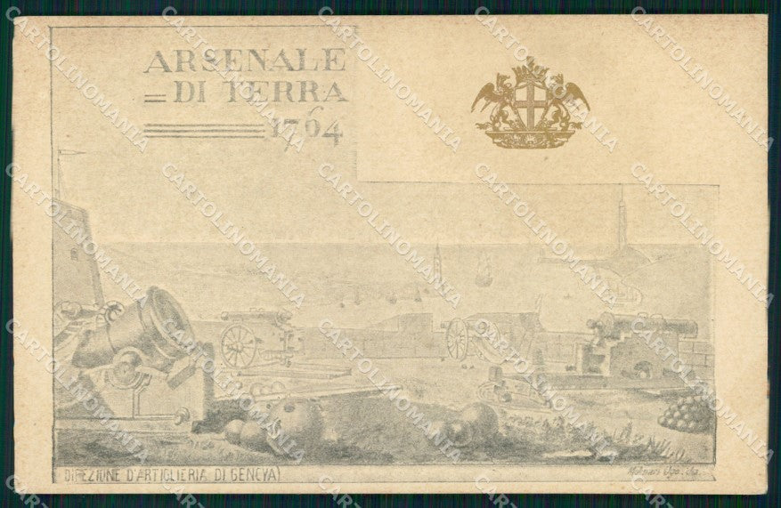 Militari Direzione Artiglieria di Genova cartolina XB6420 – fronte