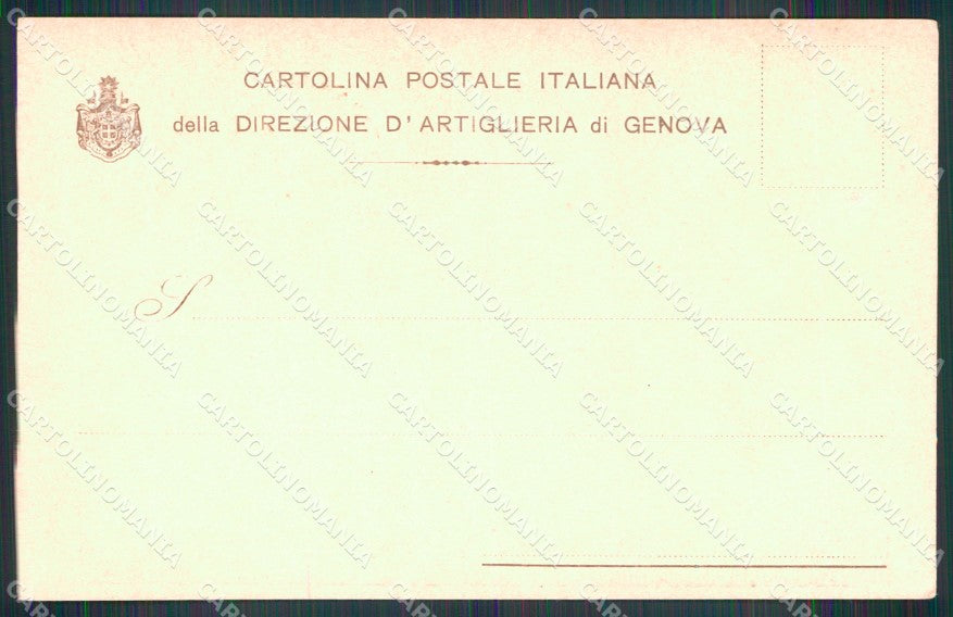Militari Direzione Artiglieria di Genova cartolina XB6420 – retro