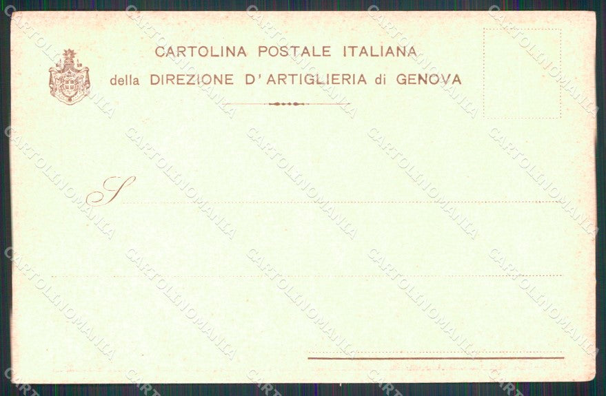 Militari Direzione Artiglieria di Genova cartolina XB6421 – retro