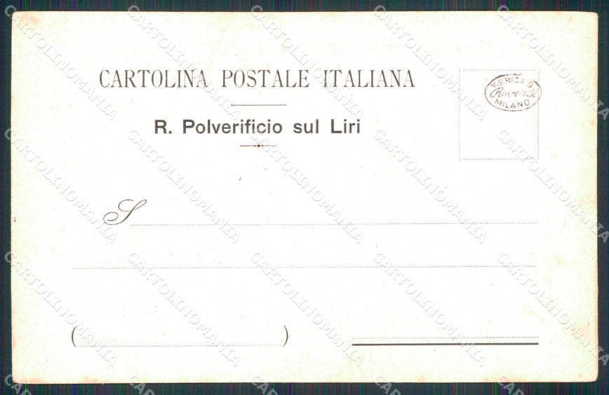 Militari Artiglieria Polverificio sul Liri Goito Peschiera cartolina XB6422 – retro