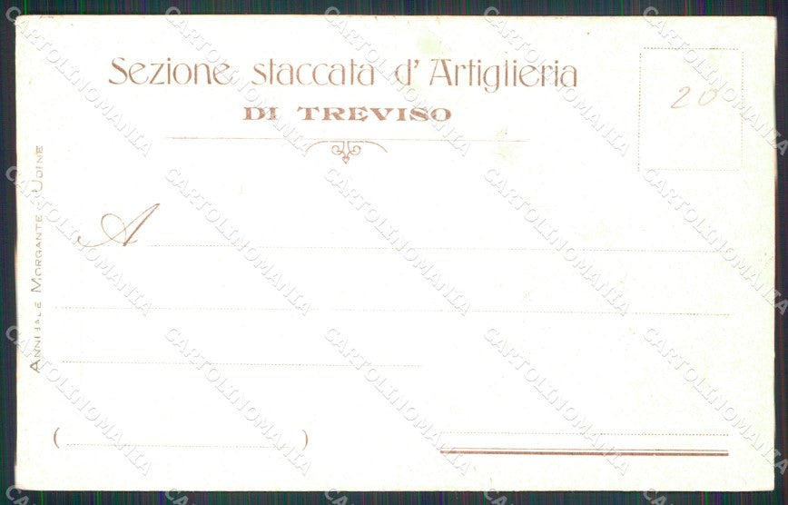 Militari Sezione Staccata Artiglieria di Treviso cartolina XB6428 – retro