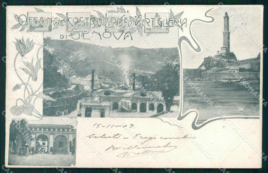 Militari Officina Costruzione Artiglieria di Genova cartolina XB6436 – fronte
