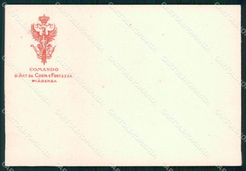 Militari Comando Artiglieria da Costa e Fortezza Piacenza cartolina XB6437 – fronte