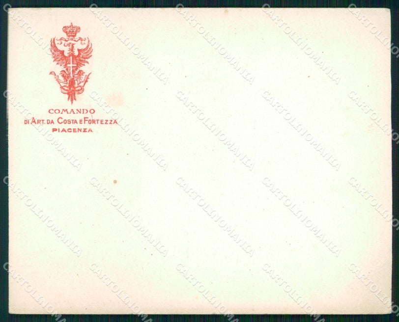 Militari Comando Artiglieria da Costa e Fortezza Piacenza cartolina XB6438 – fronte