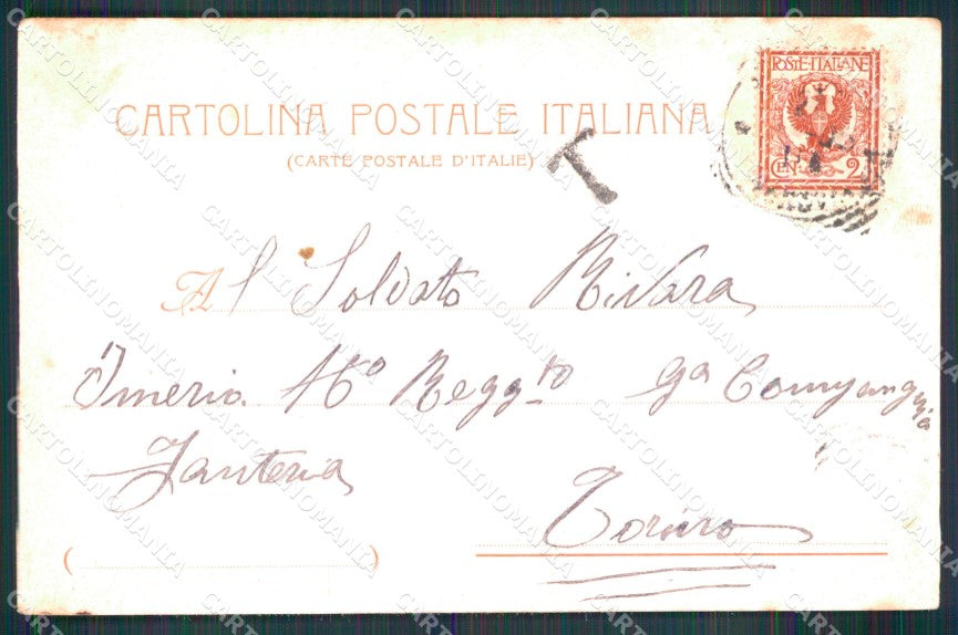Militari 2° Reggimento Artiglieria da Costa cartolina XB6441 – retro