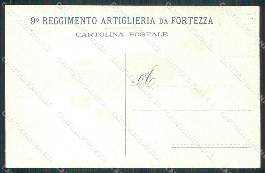 Militari 9° Reggimento Artiglieria da Fortezza Belluno Schio cartolina XB6454 – retro