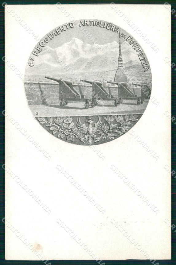 Militari 6° Reggimento Artiglieria da Fortezza Torino cartolina XB6458 – fronte