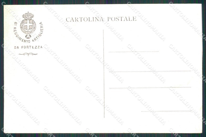 Militari 6° Reggimento Artiglieria da Fortezza Torino cartolina XB6458 – retro