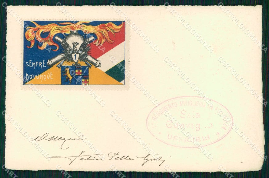 Militari 1° Reggimento Artiglieria Fortezza cartolina XB6465 – fronte
