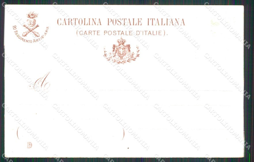 Militari 20° Reggimento Artiglieria Padova Tricolore cartolina XB6476 – retro
