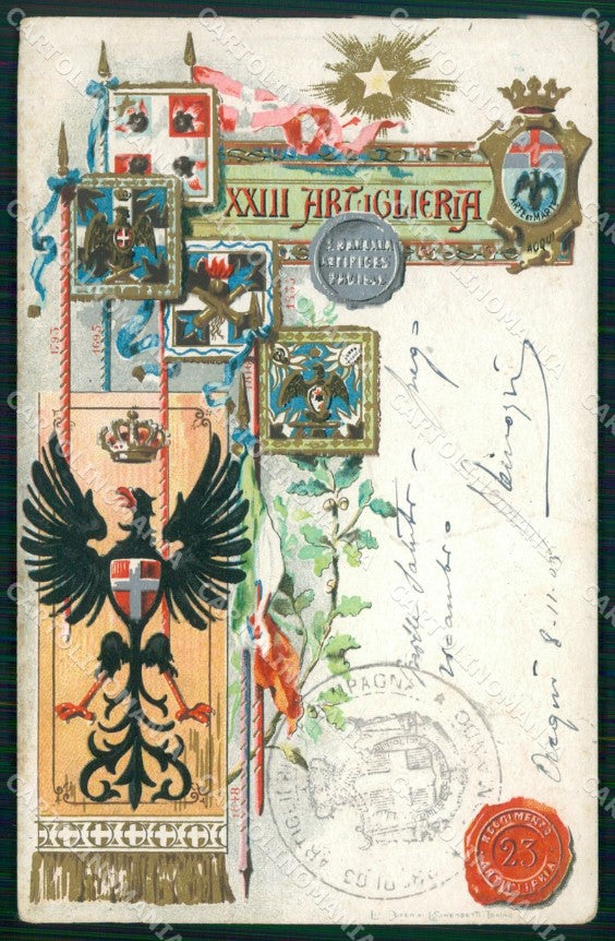 Militari 23° Reggimento Artiglieria da Campagna ABRASA cartolina XB6482 – fronte