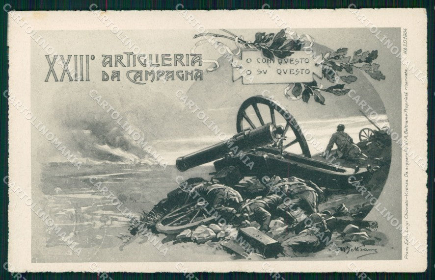 Militari 23° Reggimento Artiglieria da Campagna Beltrame cartolina XB6488 – fronte