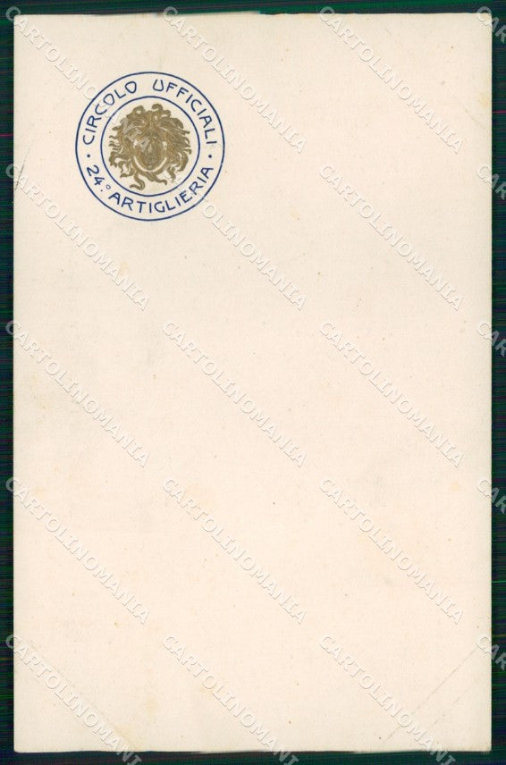 Militari 24° Reggimento Artiglieria cartolina XB6500 – fronte