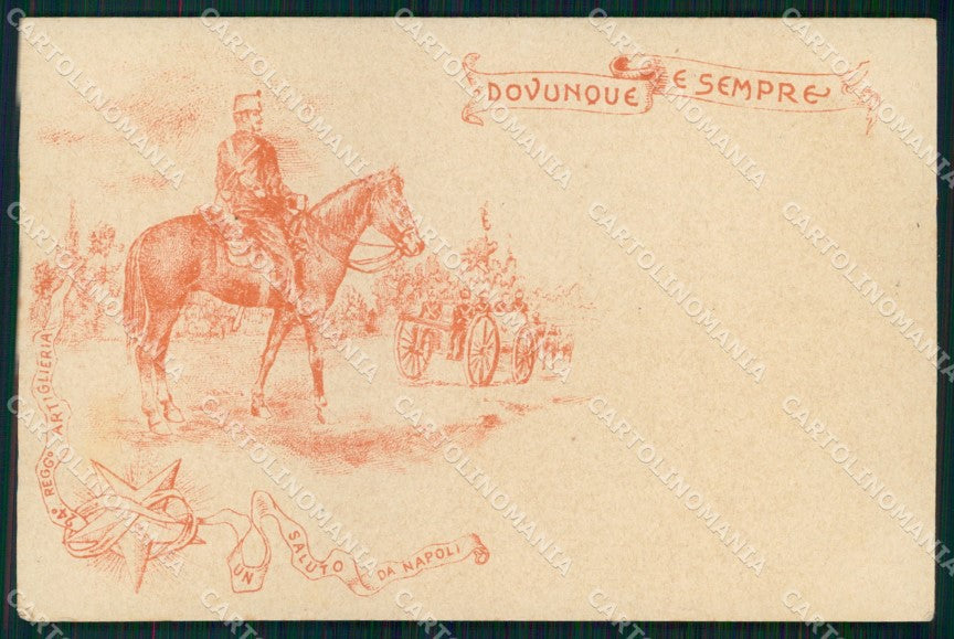Militari 24° Reggimento Artiglieria Napoli cartolina XB6501 – fronte