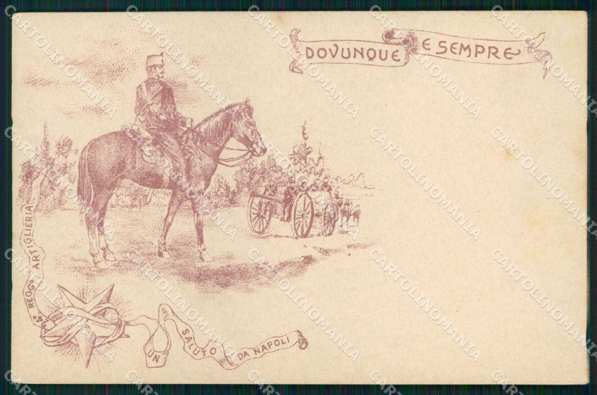Militari 24° Reggimento Artiglieria Napoli cartolina XB6502 – fronte