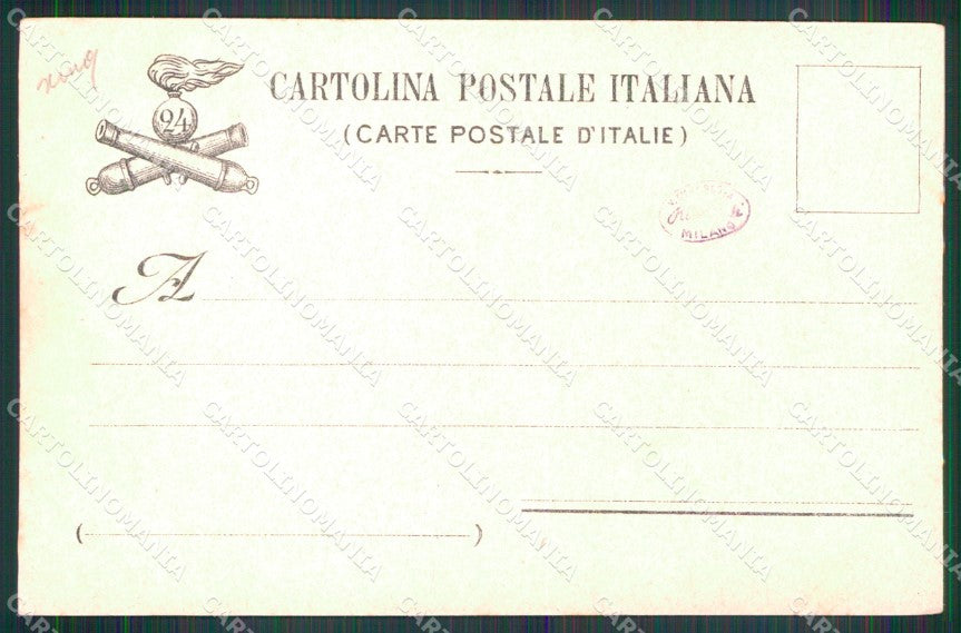 Militari 24° Reggimento Artiglieria Napoli cartolina XB6502 – retro
