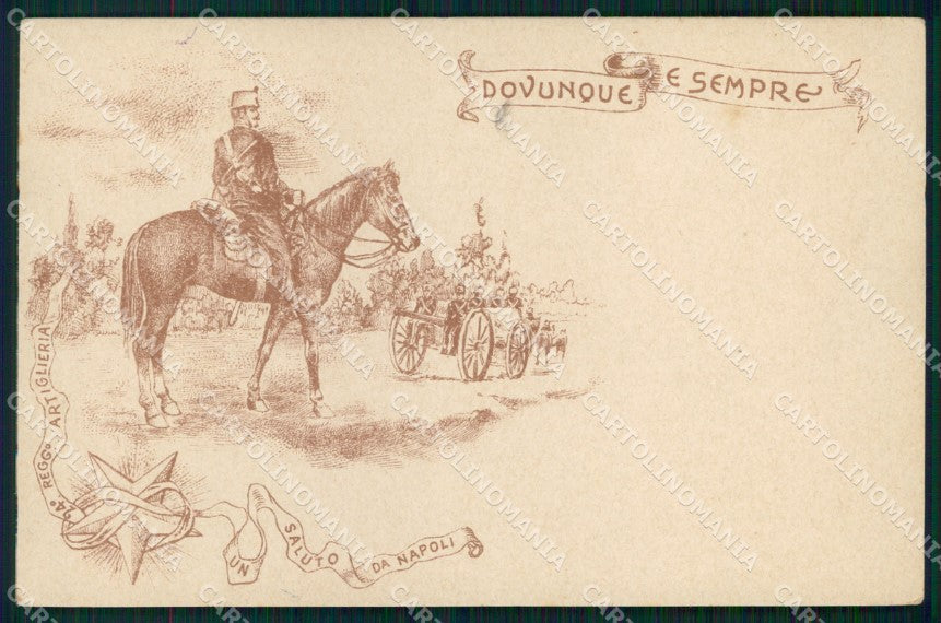 Militari 24° Reggimento Artiglieria Napoli cartolina XB6503 – fronte
