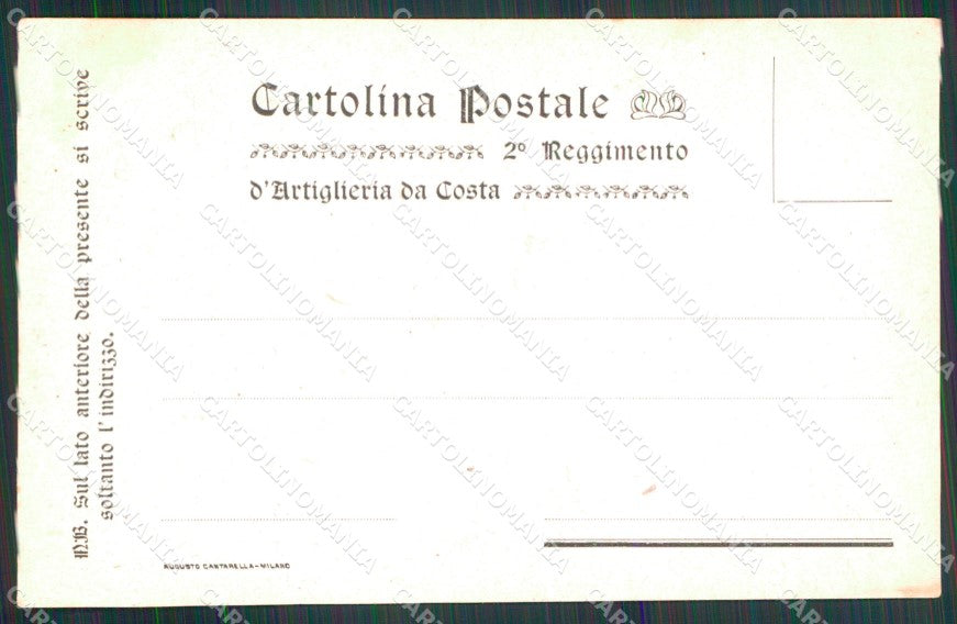 Militari 2° Reggimento Artiglieria da Costa Spezia cartolina XB6508 – retro