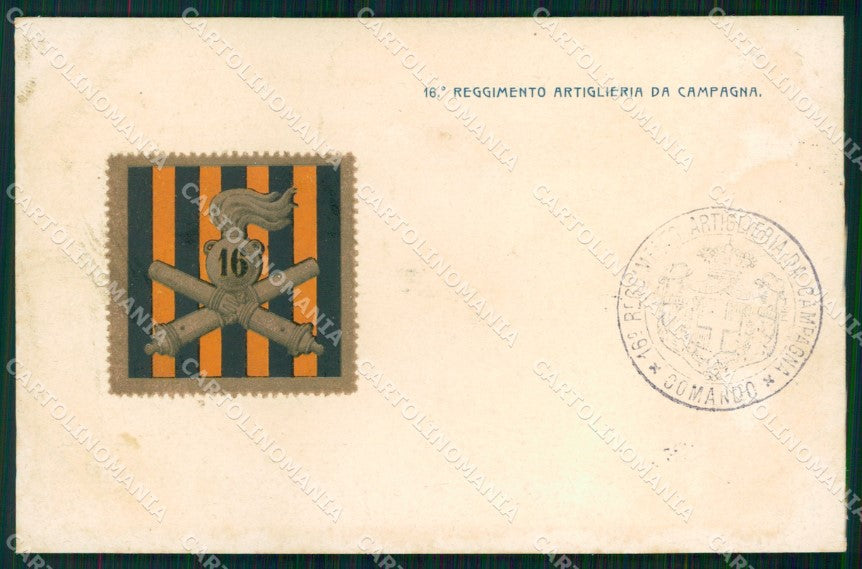 Militari 16° Reggimento Artiglieria da Campagna Brescia cartolina XB6517 – fronte