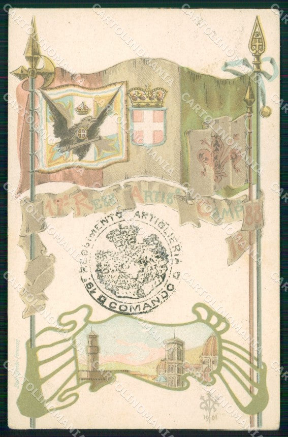 Militari 19° Reggimento Artiglieria Firenze cartolina XB6522 – fronte