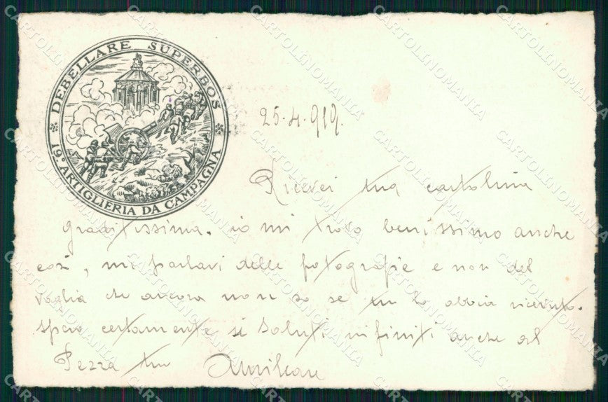 Militari 19° Reggimento Artiglieria Firenze 1919 cartolina XB6527 – fronte
