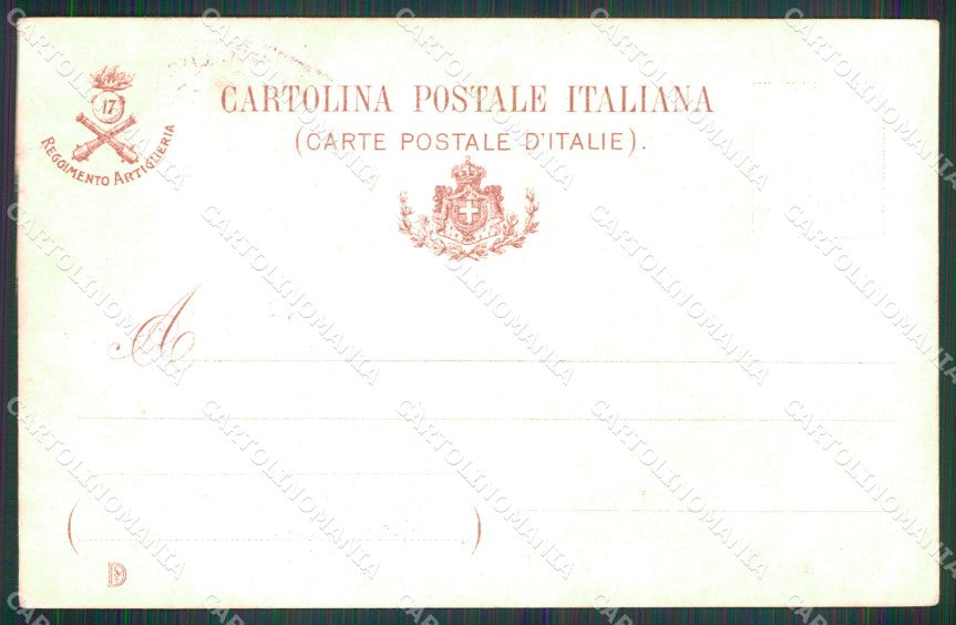 Militari 17° Reggimento Artiglieria SCOLLATA cartolina XB6535 – retro