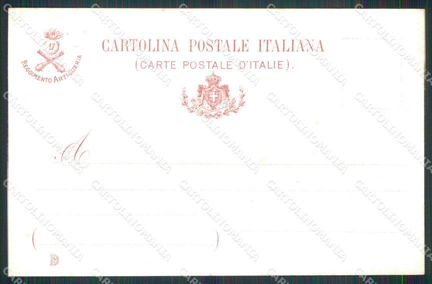 Militari 17° Reggimento Artiglieria cartolina XB6536 – retro