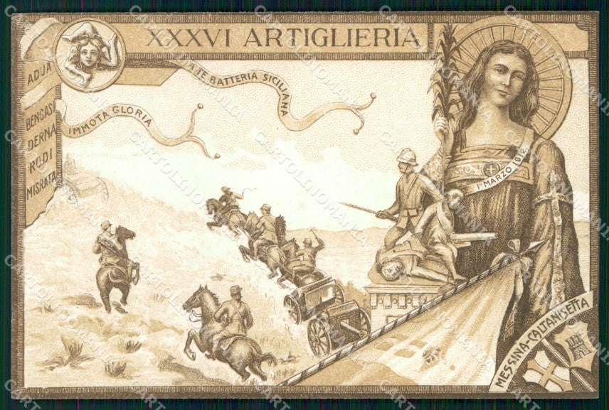 Militari 36° Reggimento Artiglieria cartolina XB6541 – fronte