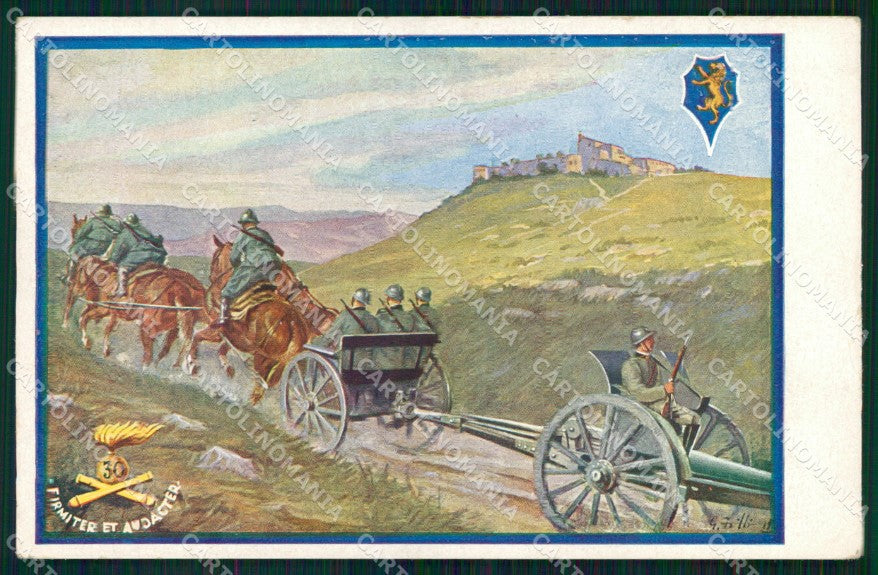Militari 30° Reggimento Artiglieria da Campagna Brescia cartolina XB6542 – fronte