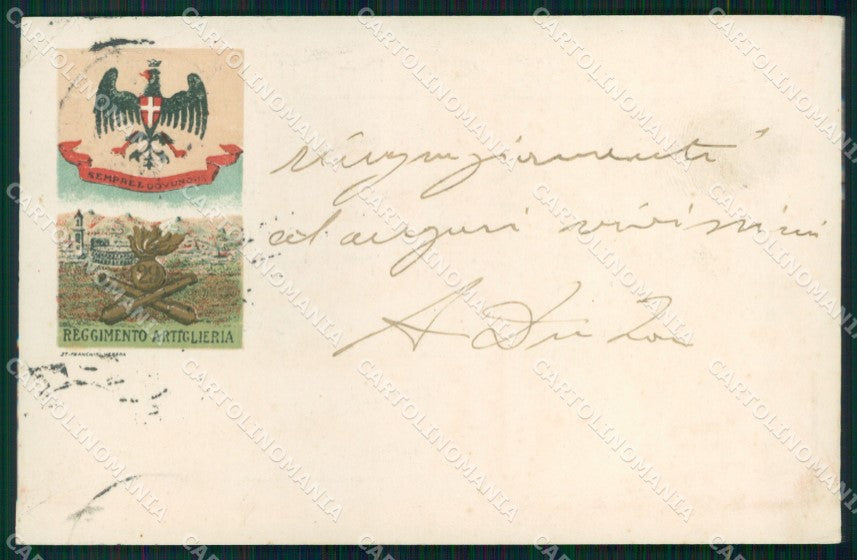 Militari 29° Reggimento Artiglieria da Campagna Verona PIEGA cartolina XB6544 – fronte