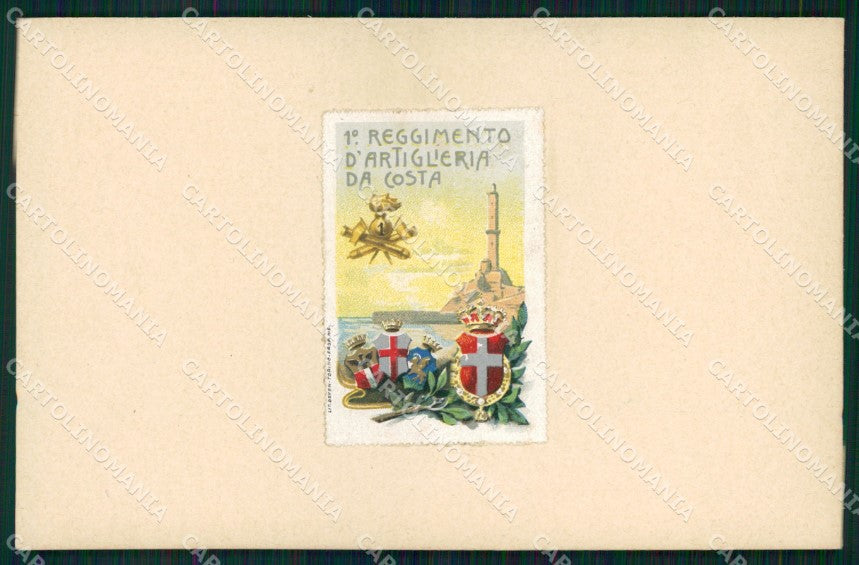 Militari 1° Reggimento Artiglieria da Costa Genova cartolina XB6549 – fronte