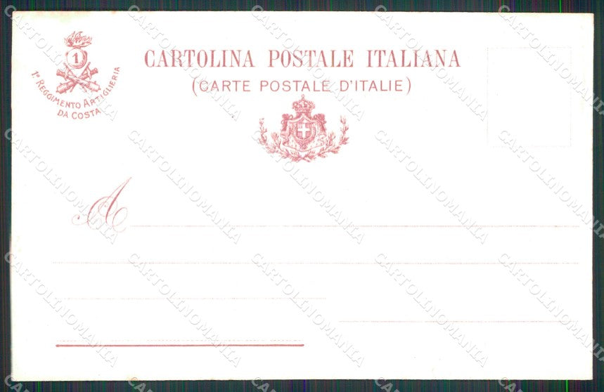 Militari 1° Reggimento Artiglieria da Costa Genova cartolina XB6550 – retro