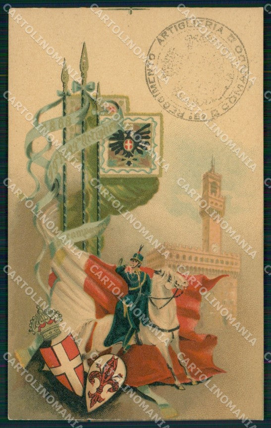 Militari 19° Reggimento Artiglieria Firenze cartolina XB6563 – fronte