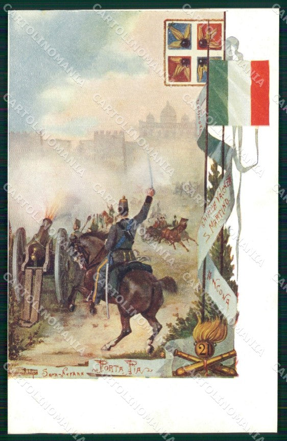 Militari 21° Reggimento Artiglieria cartolina XB6569 – fronte