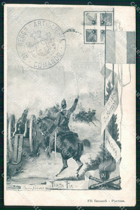 Militari 21° Reggimento Artiglieria cartolina XB6570 – fronte