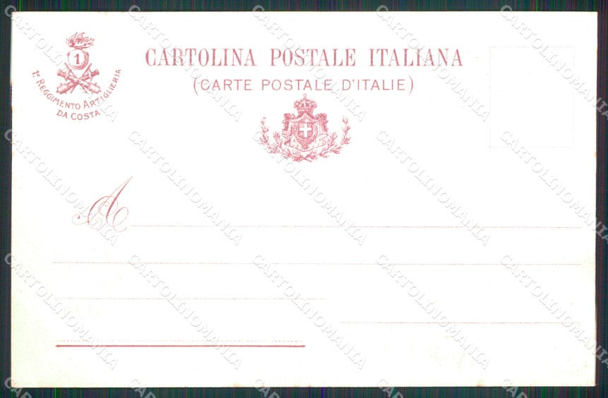 Militari 1° Reggimento Artiglieria da Costa Genova cartolina XB6594 – retro