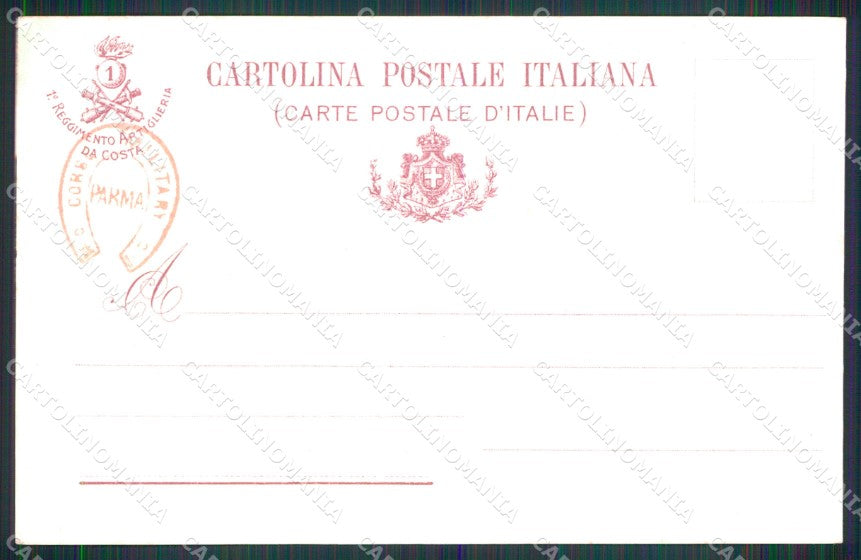 Militari 1° Reggimento Artiglieria da Costa Genova cartolina XB6595 – retro