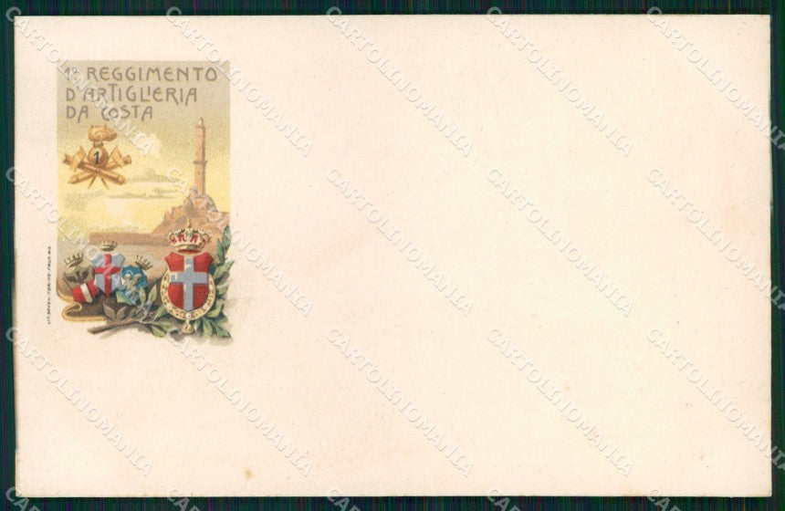 Militari 1° Reggimento Artiglieria da Costa Genova cartolina XB6601 – fronte