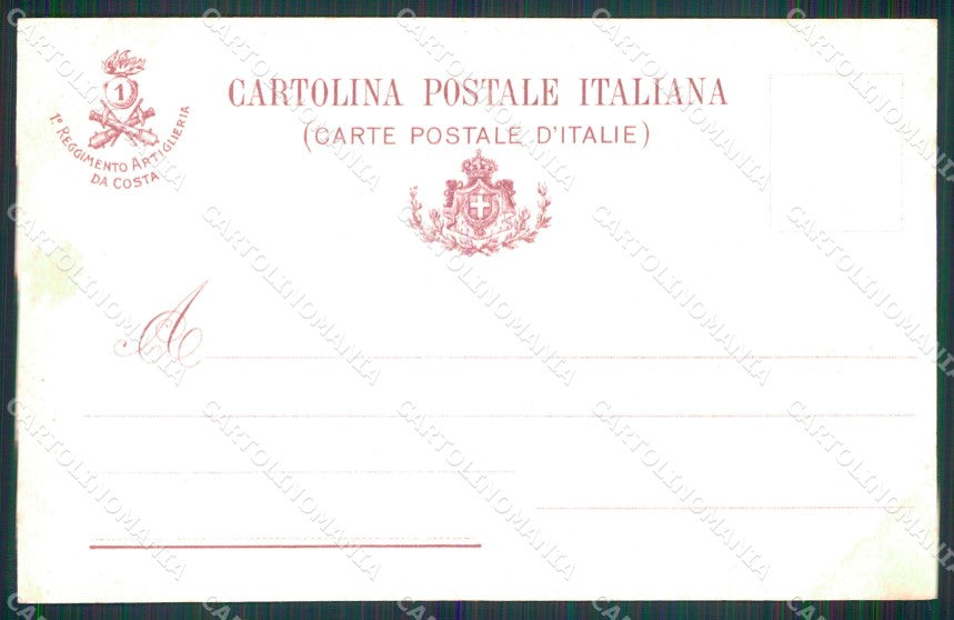 Militari 1° Reggimento Artiglieria da Costa Genova cartolina XB6601 – retro