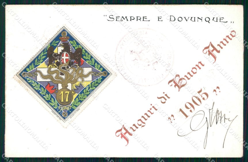 Militari 17° Reggimento Artiglieria cartolina XB6610 – fronte