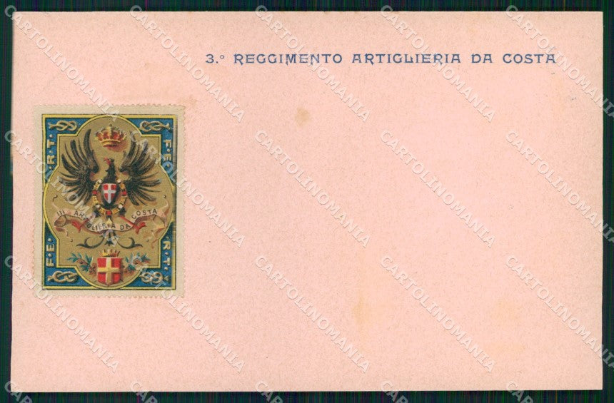 Militari 3° Reggimento Artiglieria da Costa cartolina XB6612 – fronte