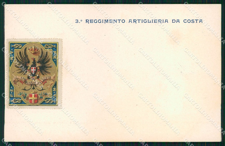 Militari 3° Reggimento Artiglieria da Costa cartolina XB6613 – fronte