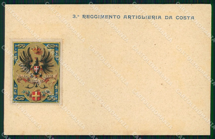 Militari 3° Reggimento Artiglieria da Costa cartolina XB6614 – fronte