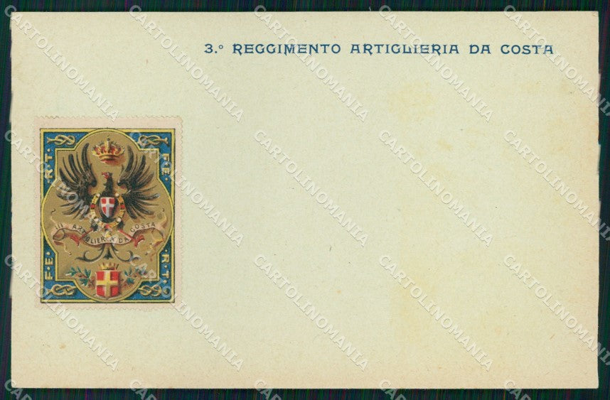 Militari 3° Reggimento Artiglieria da Costa cartolina XB6615 – fronte