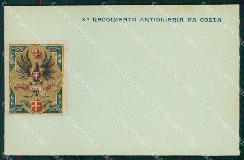 Militari 3° Reggimento Artiglieria da Costa cartolina XB6616 – fronte