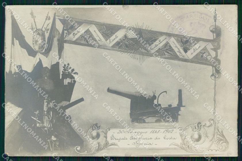 Militari Brigata Artiglieria Costa Spezia Foto cartolina XB6622 – fronte