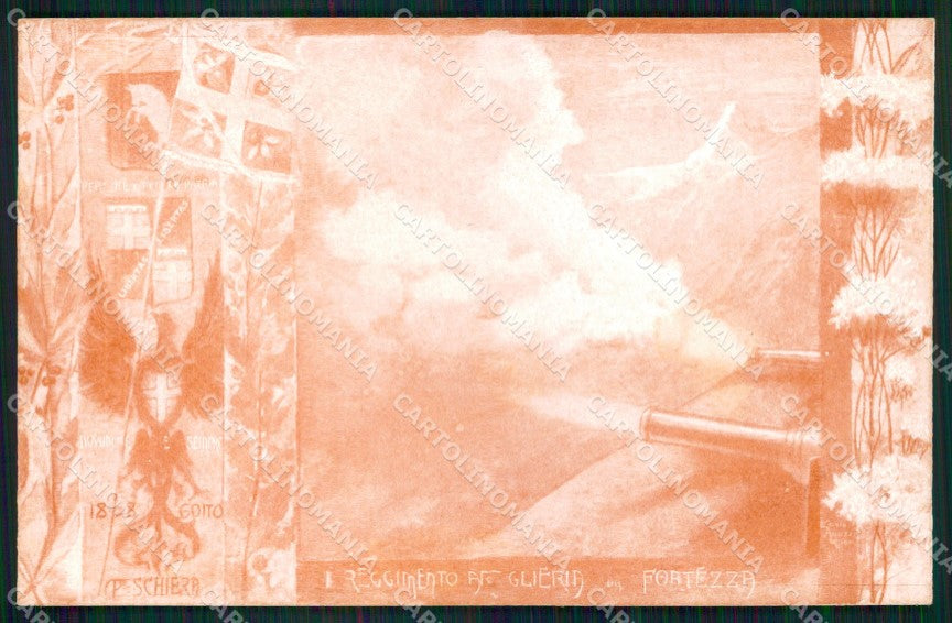 Militari 1° Reggimento Artiglieria da Fortezza cartolina XB6630 – fronte