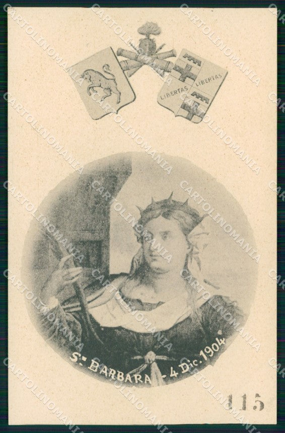 Militari 1° Reggimento Artiglieria Santa Barbara Torino cartolina XB6637 – fronte